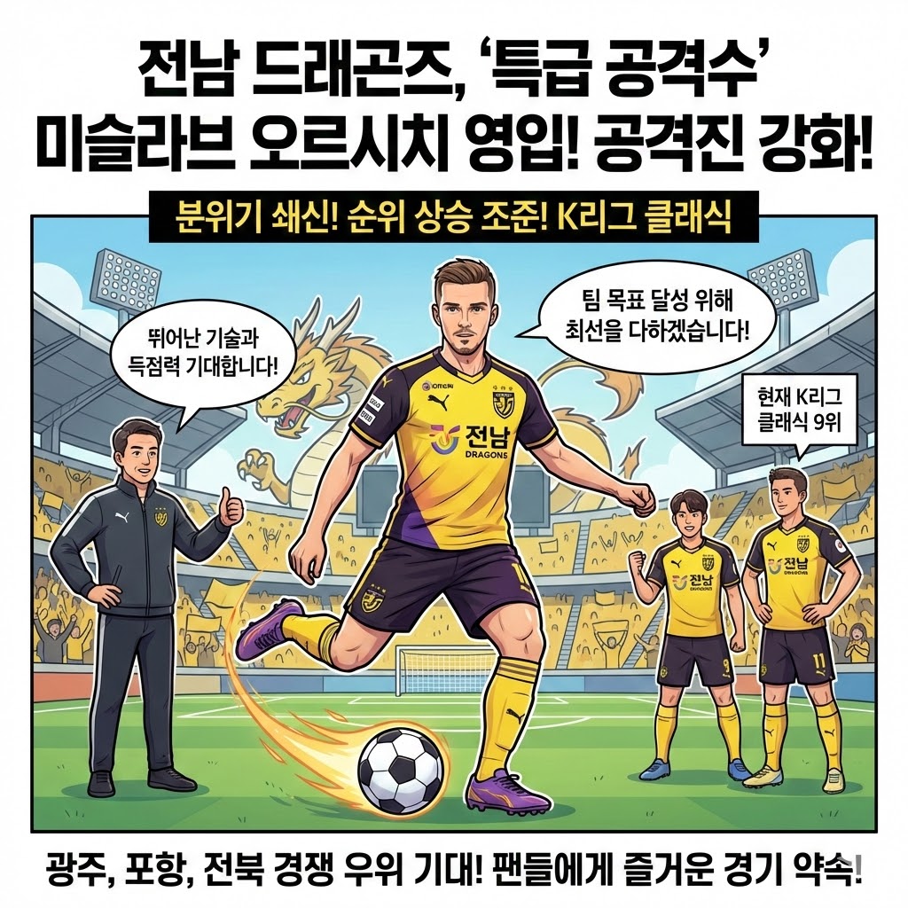 전남 드래곤즈, 크로아티아 특급 공격수 오르시치 영